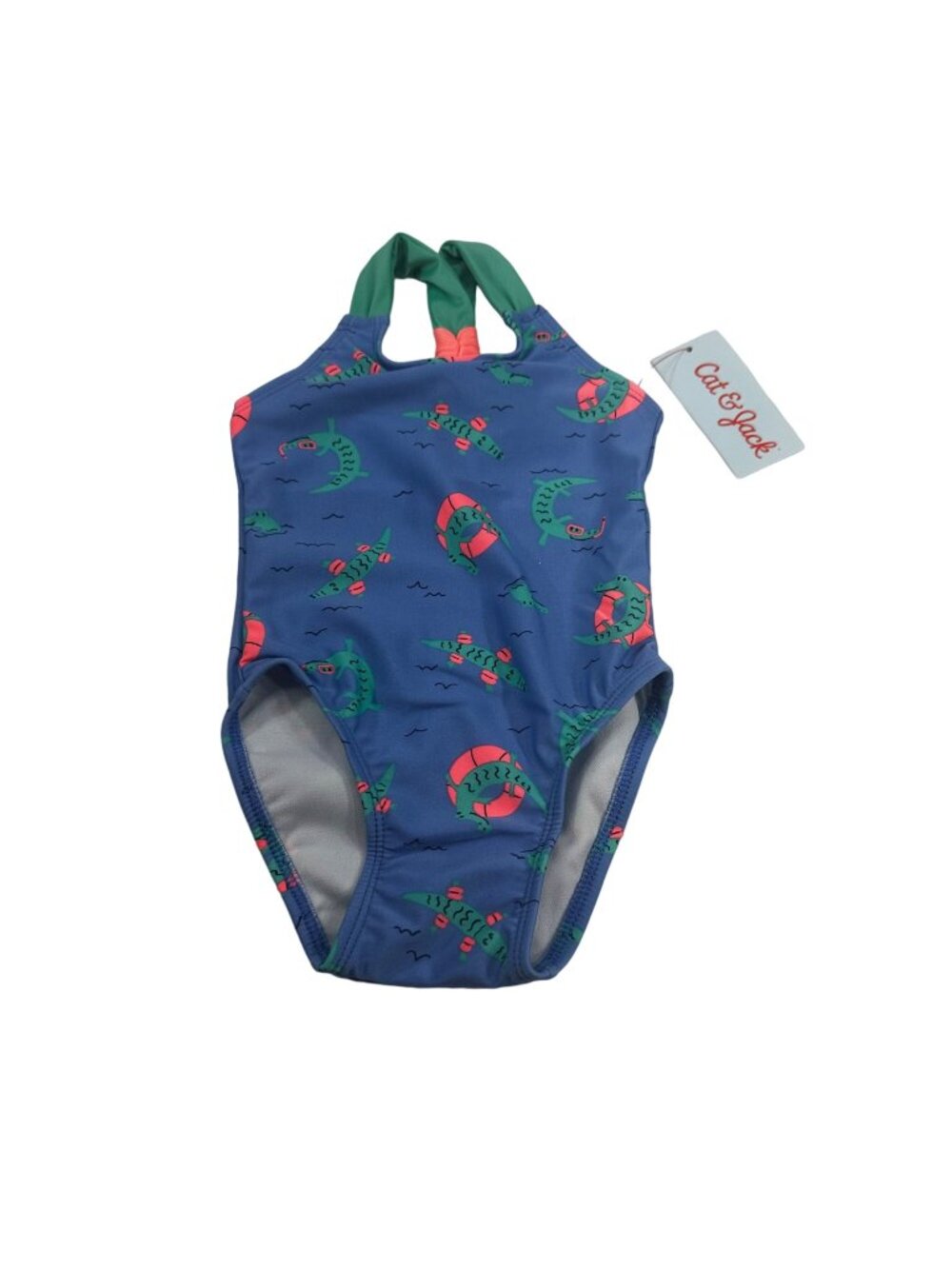 Cat And Jack Girl's Size 12 Month Swim Suit One Piece Blue New With Tags